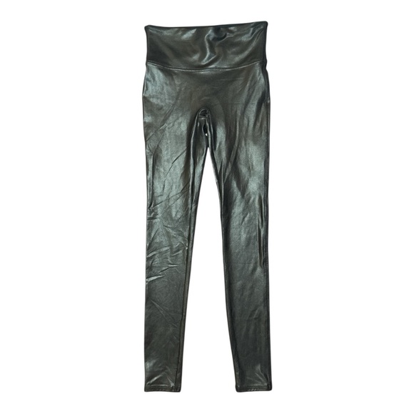 Spanx SPANXshape Faux Leather Leggings Sz S Black Compression Flattering - Picture 7 of 7